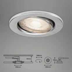 Briloner LED-Einbaustrahler 3er GU10 Alumium Ø 8,6 Cm Schwenkbar -Globo Deutschland Verkaufsgeschäft 002707367420 1675 102020 7