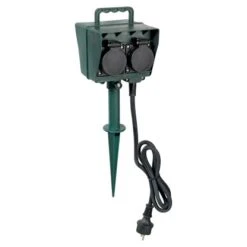 Außensteckdose 4-fach Mit Erdspieß