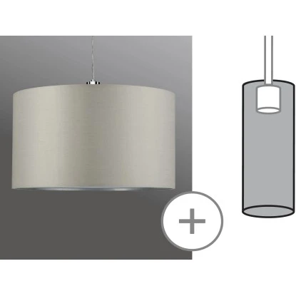 Paulmann URail Lampenschirm 2Easy Tessa Ø 45,4 Cm Hellgrau 3 Paulmann URail Lampenschirm 2Easy Tessa Ø 45,4 Cm Hellgrau – Bild 3