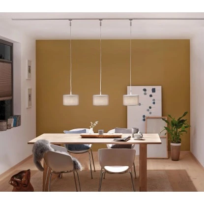 Paulmann URail Lampenschirm DecoSystems Tessa Ø 25,5 Cm Hellgrau 4 Paulmann URail Lampenschirm DecoSystems Tessa Ø 25,5 Cm Hellgrau – Bild 4