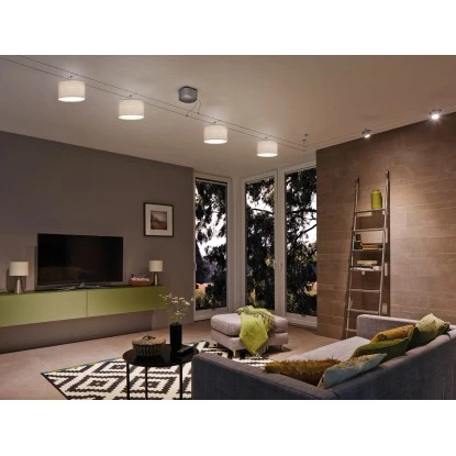 Paulmann URail Lampenschirm DecoSystems Tessa Ø 25,5 Cm Hellgrau 5 Paulmann URail Lampenschirm DecoSystems Tessa Ø 25,5 Cm Hellgrau – Bild 5