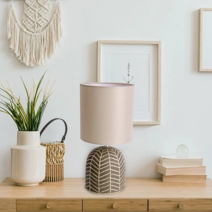 Näve Tischleuchte Folio Keramik Braun Ca. 27,5 Cm 2 Näve Tischleuchte Folio Keramik Braun Ca. 27,5 Cm – Bild 2