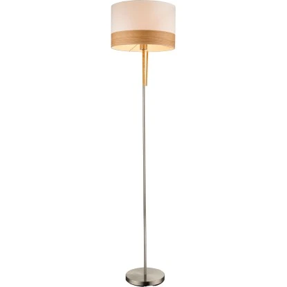 Globo Stehleuchte CHIPSY Nickel Matt-Beige 1 Globo Stehleuchte CHIPSY Nickel Matt-Beige