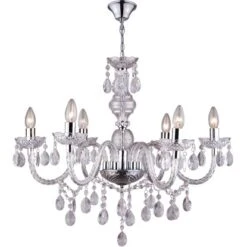 Globo Kronleuchter CUIMBRA I Chrom Klar