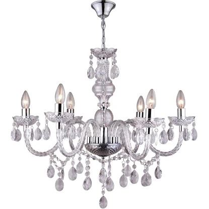 Globo Kronleuchter CUIMBRA I Chrom Klar 1 Globo Kronleuchter CUIMBRA I Chrom Klar