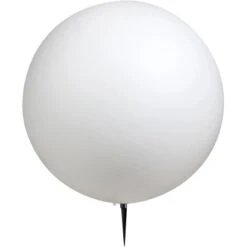 Globo Außenkugelleuchte Mit Erdspieß TOULA Kunststoff Weiß