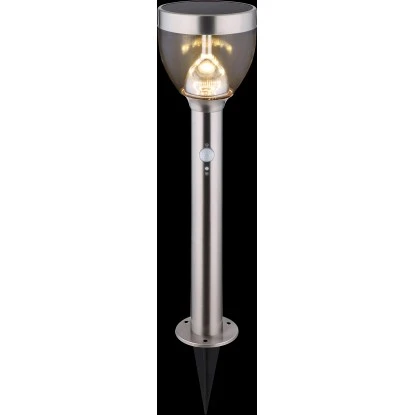 Globo LED-Solaraußenleuchte Mit Erdspieß Und Bewegungsmelder Edelstahl 55 Cm 3 Globo LED-Solaraußenleuchte Mit Erdspieß Und Bewegungsmelder Edelstahl 55 Cm – Bild 3