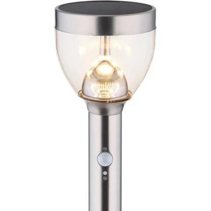 Globo LED-Solaraußenleuchte Mit Erdspieß Und Bewegungsmelder Edelstahl 55 Cm 5 Globo LED-Solaraußenleuchte Mit Erdspieß Und Bewegungsmelder Edelstahl 55 Cm – Bild 5