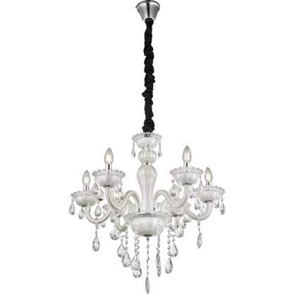 Globo Kronleuchter TEEJAY Weiß 1 Globo Kronleuchter TEEJAY Weiß