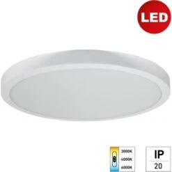 E2 Elektro LED-Aufbau-Panel Round 600 CCT 40W Ø 60,5 Cm X 4 Cm Weiß -Globo Deutschland Verkaufsgeschäft 2447506400196 3696 AI 01