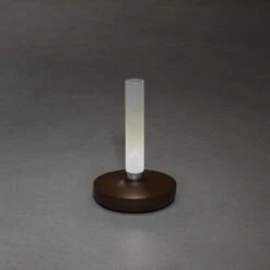 Konstsmide LED-Akku-Vase Biarritz Rostfarben ø 13,5 Cm X 20,5 Cm -Globo Deutschland Verkaufsgeschäft 275116 1533 AB 02