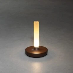 Konstsmide LED-Akku-Vase Biarritz Rostfarben ø 13,5 Cm X 20,5 Cm -Globo Deutschland Verkaufsgeschäft 275116 1533 AB 03
