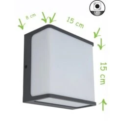 Lutec LED-Außenwandleuchte Doblo 1-flammig Anthrazit 15 Cm X 15 Cm X 8 Cm 5 Lutec LED-Außenwandleuchte Doblo 1-flammig Anthrazit 15 Cm X 15 Cm X 8 Cm -Globo Deutschland Verkaufsgeschäft 276522 3746 VM 02