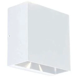 Lutec LED-Außenwandleuchte Gemini 1-flammig Mattweiß 11 Cm X 11 Cm X 5,4 Cm