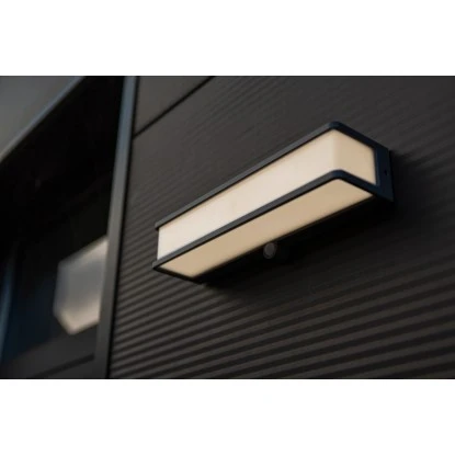 Lutec Solar-LED-Außenwandleuchte Doblo 1-flammig Anthrazit 35 Cm X 9 Cm X 9 Cm 3 Lutec Solar-LED-Außenwandleuchte Doblo 1-flammig Anthrazit 35 Cm X 9 Cm X 9 Cm – Bild 3