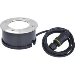 Lutec LED-Bodeneinbauleuchte Cydops 1,5 M Kabel Edelstahl Ø 11 Cm X 5,6 Cm