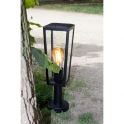 Lutec Außensockelleuchte Pine 1-flammig Mattschwarz 42,6 Cm X 12 Cm X 12 Cm 7 Lutec Außensockelleuchte Pine 1-flammig Mattschwarz 42,6 Cm X 12 Cm X 12 Cm -Globo Deutschland Verkaufsgeschäft 277068 3746 AB 03