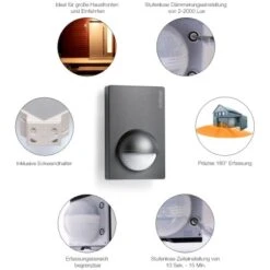 Steinel Infrarot-Bewegungsmelder IS 180-2 Erfassungswinkel 180° Anthrazit -Globo Deutschland Verkaufsgeschäft 280138 2917 034580.02