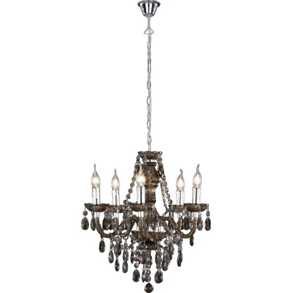 Kronleuchter Schwarz 5-flammig 1 Kronleuchter Schwarz 5-flammig