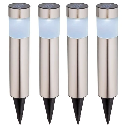 LED-Solarspieß Lavello 4er-Set Edelstahl 1 LED-Solarspieß Lavello 4er-Set Edelstahl