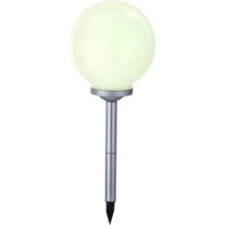 Globo LED-Solaraußenleuchte Mit Kugel Und Erdspieß Silber -Globo Deutschland Verkaufsgeschäft 316816 3749 3