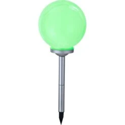 Globo LED-Solaraußenleuchte Mit Kugel Und Erdspieß Silber -Globo Deutschland Verkaufsgeschäft 316816 3749 5