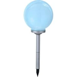 Globo LED-Solaraußenleuchte Mit Kugel Und Erdspieß Silber -Globo Deutschland Verkaufsgeschäft 316816 3749 6