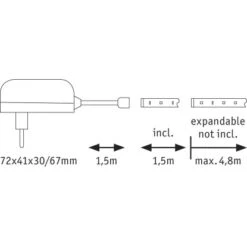 Paulmann YourLED Stripe Basis-Set 1,5 M Weiß -Globo Deutschland Verkaufsgeschäft 4000870703182 2425 VM 01