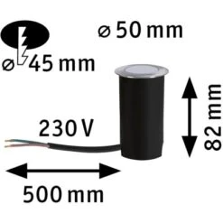 Paulmann LED-Outdoor-Bodeneinbaustrahler Rund 230 V Insektenfreundlich -Globo Deutschland Verkaufsgeschäft 4000870947265 2425 VM 05