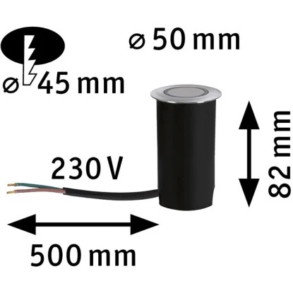 Paulmann LED-Outdoor-Bodeneinbaustrahler Deko Rund 230 V Insektenfreundlich 5 Paulmann LED-Outdoor-Bodeneinbaustrahler Deko Rund 230 V Insektenfreundlich – Bild 5