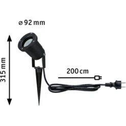 Paulmann Outdoor-Spot Garden GU10 Metall Schwarz Insektenfreundlich 11 Paulmann Outdoor-Spot Garden GU10 Metall Schwarz Insektenfreundlich -Globo Deutschland Verkaufsgeschäft 4000870947319 2425 VM 05