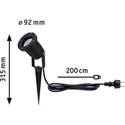 Paulmann Outdoor-Spot Garden GU10 Metall Schwarz Insektenfreundlich 4 Paulmann Outdoor-Spot Garden GU10 Metall Schwarz Insektenfreundlich – Bild 4