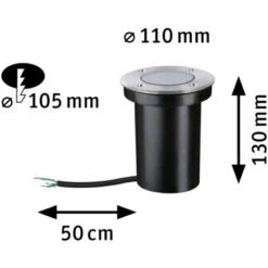 Paulmann Outdoor-Bodeneinbaustrahler Floor GU10 Rund Ø 10,5 Cm Edelstahl -Globo Deutschland Verkaufsgeschäft 4000870947326 2425 VM 07