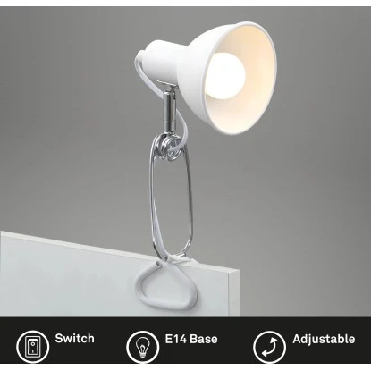 Briloner Klemmleuchte Fix Weiß E14 2 Briloner Klemmleuchte Fix Weiß E14 – Bild 2