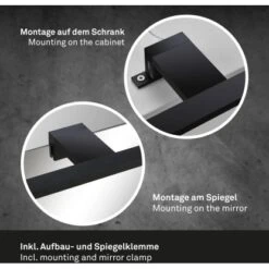 Brilo LED-Spiegelleuchte Dun Schwarz 5 W -Globo Deutschland Verkaufsgeschäft 4002707402855 1675 5