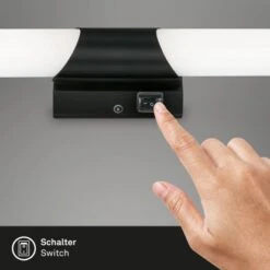 Brilo LED-Wandleuchte Klak Schwarz 6,5 W -Globo Deutschland Verkaufsgeschäft 4002707411376 1675 4