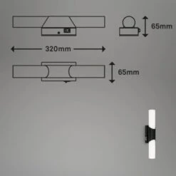 Brilo LED-Wandleuchte Klak Schwarz 6,5 W -Globo Deutschland Verkaufsgeschäft 4002707411376 1675 5