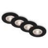 Brilo LED-Einbauleuchte Kulana 4 Stk. Schwarz Matt 4,9 W