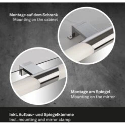 Brilo LED-Spiegelleuchte Klak Chrom 7 W -Globo Deutschland Verkaufsgeschäft 4002707422501 1675 4