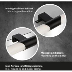 Brilo LED-Spiegelleuchte Klak Schwarz 7 W -Globo Deutschland Verkaufsgeschäft 4002707422518 1675 4