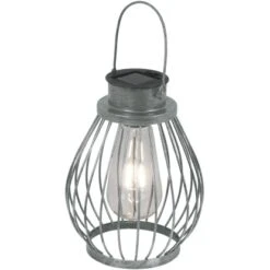 Näve LED-Deko-Solarleuchte IP44 Silber 21,5 Cm