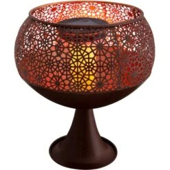 Näve LED-Deko-Solarleuchte Mit Standfuß 25 Cm Mit Flammeneffekt -Globo Deutschland Verkaufsgeschäft 4003222884317 3065 CU 4