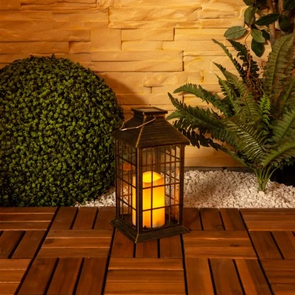 Näve LED-Solarleuchte Lichtfarbe Warmweiß Mit Flammeneffekt 2er-Set 4 Näve LED-Solarleuchte Lichtfarbe Warmweiß Mit Flammeneffekt 2er-Set – Bild 4