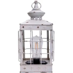 Näve LED-Deko-Solarleuchte Laterne 31,5 Cm Antik Weiß Mit Aufhängemöglichkeit -Globo Deutschland Verkaufsgeschäft 4003222884614 3065 CU 4