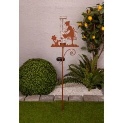 Näve LED-Solar-Erdspieß Regenwassermesser Braun 95 Cm -Globo Deutschland Verkaufsgeschäft 4003222884683 3065 AB 3