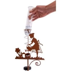 Näve LED-Solar-Erdspieß Regenwassermesser Braun 95 Cm -Globo Deutschland Verkaufsgeschäft 4003222884683 3065 CU 6