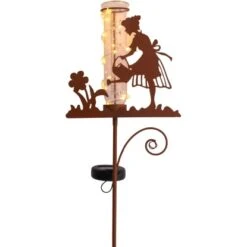 Näve LED-Solar-Erdspieß Regenwassermesser Braun 95 Cm -Globo Deutschland Verkaufsgeschäft 4003222884683 3065 CU 7