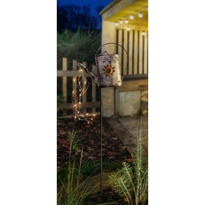 Näve LED-Solar-Erdspieß Gießkanne 110 Cm Verzinkt 4 Näve LED-Solar-Erdspieß Gießkanne 110 Cm Verzinkt – Bild 4