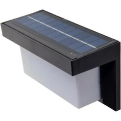 Näve LED-Solar-Außenwandleuchte Mit Bewegungsmelder Schwarz 12 Cm -Globo Deutschland Verkaufsgeschäft 4003222884744 3065 CU 5
