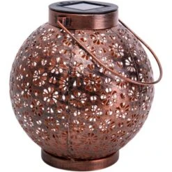 Näve LED-Deko-Solarleuchte Bronze 2er-Set 18 Cm